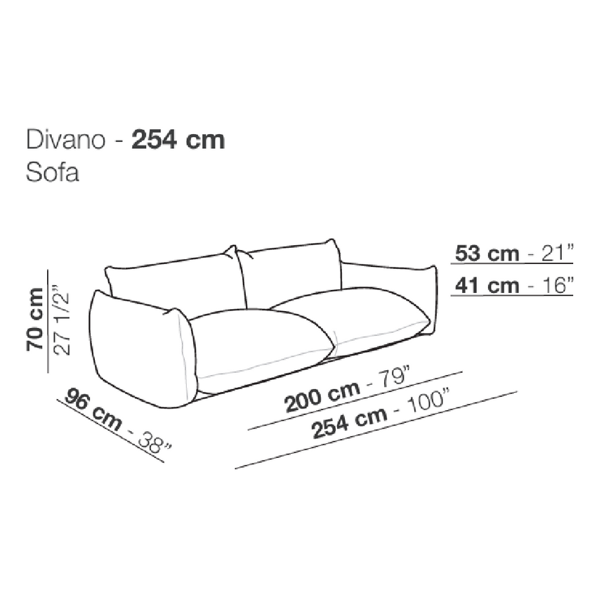 Plush Pillow-Style Sofa | Arflex Marenco