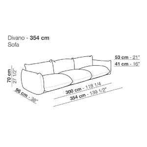 Plush Pillow-Style Sofa | Arflex Marenco