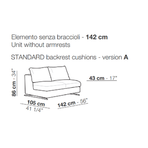 Sleek Armless Sofa | Arflex Lee