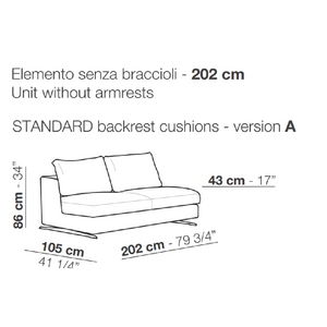 Sleek Armless Sofa | Arflex Lee