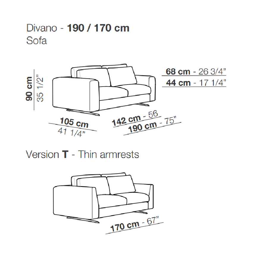 Minimalist Fabric Sofa | Arflex Leenus