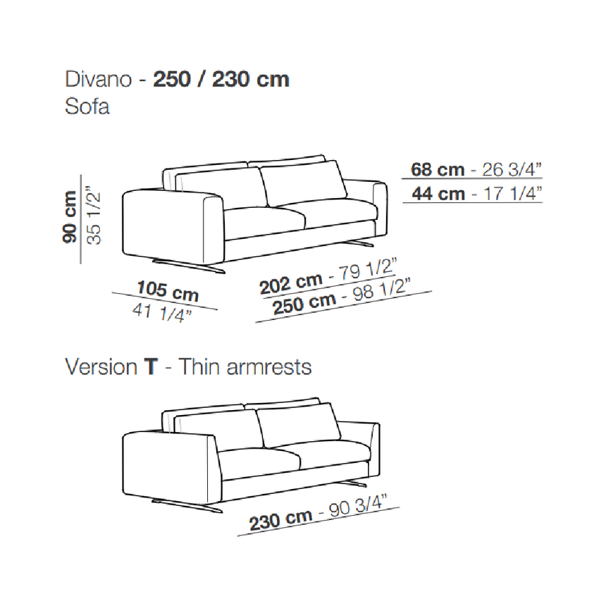 Minimalist Fabric Sofa | Arflex Leenus