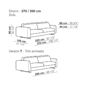 Minimalist Fabric Sofa | Arflex Leenus