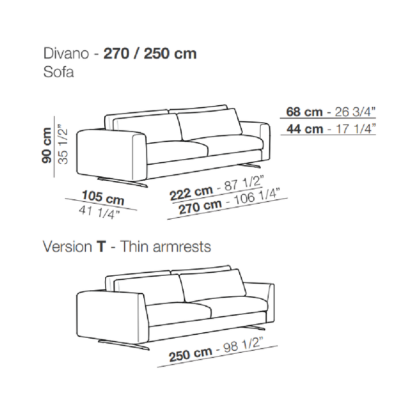 Minimalist Fabric Sofa | Arflex Leenus