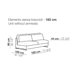 Contemporary Italian Design Modular Sofa | Arflex Leenus