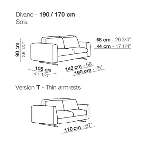 Minimalist Fabric Sofa | Arflex Leenus