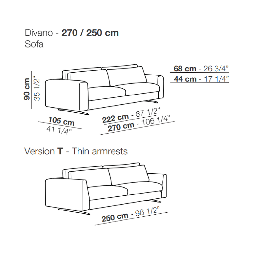 Minimalist Fabric Sofa | Arflex Leenus