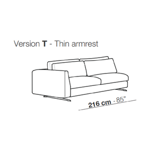 Single Armrest Minimalist Sofa | Arflex Leenus