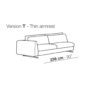 Single Armrest Minimalist Sofa | Arflex Leenus