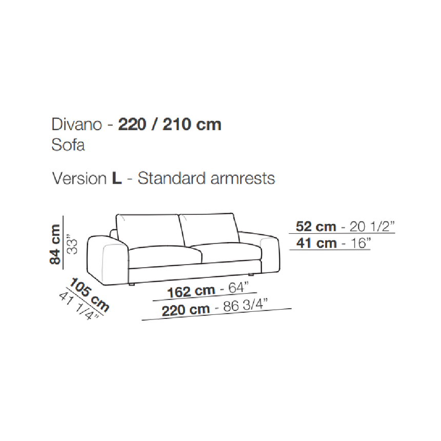 Plain Colored Contemporary Sofa | Arflex Low Land