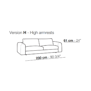 Plain Colored Contemporary Sofa | Arflex Low Land