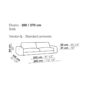 Plain Colored Contemporary Sofa | Arflex Low Land