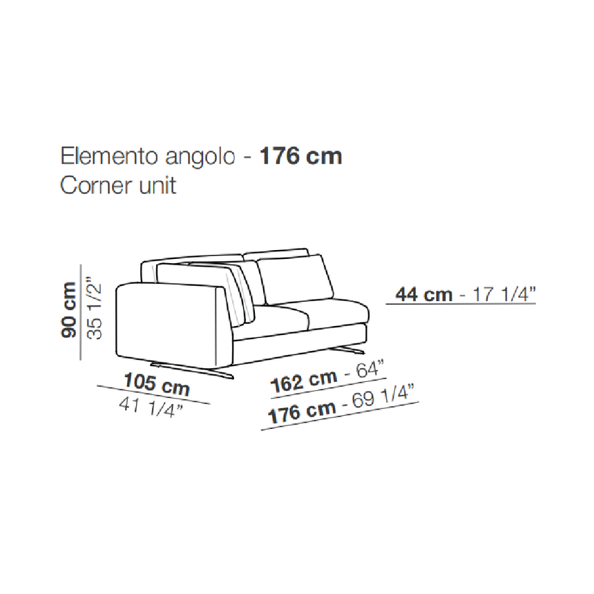 Contemporary Italian Design Modular Sofa | Arflex Leenus