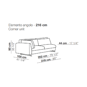 Contemporary Italian Design Modular Sofa | Arflex Leenus