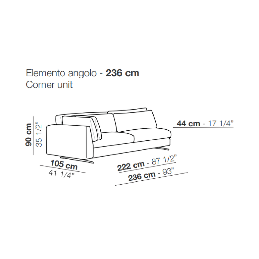 Contemporary Italian Design Modular Sofa | Arflex Leenus