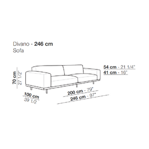 Wood-Frame Upholstered Sofa | Arflex Naviglio