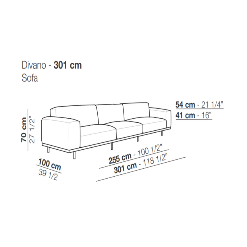 Wood-Frame Upholstered Sofa | Arflex Naviglio