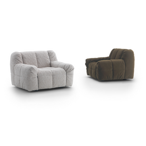 Chanelled Fabric Lounge Armchair | Arflex Strips 77 | italianfurniture.com