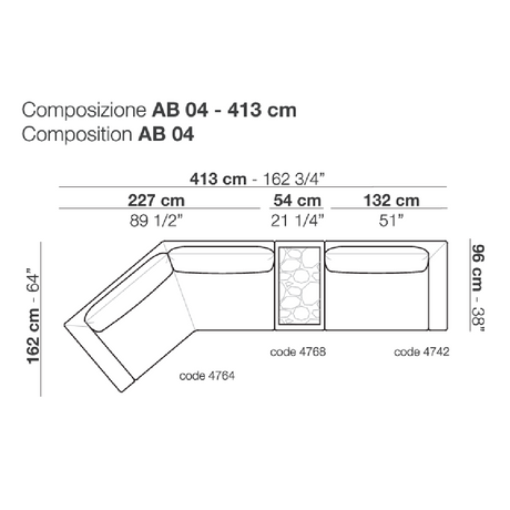 Modular Sofa With Table | Arflex Bel Air