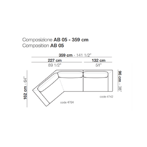 Trapezoid Isle Modular Sofa | Arflex Bel Air | Italianfurniture.com