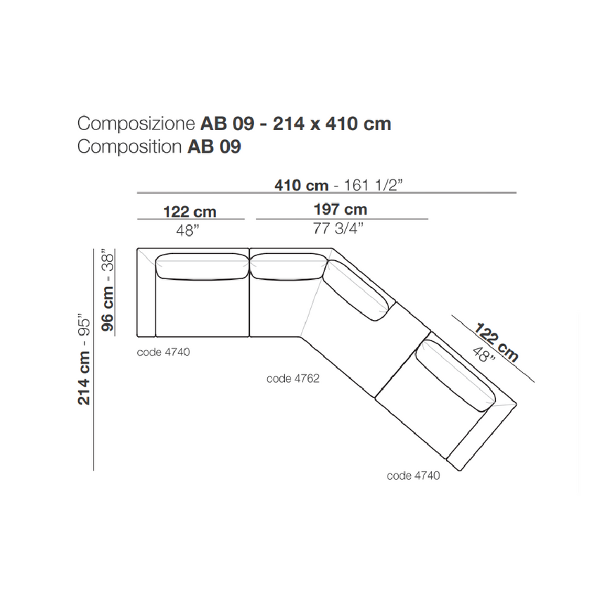 Trapezoid Modular Sofa | Arflex Bel Air | Italianfurniture.com