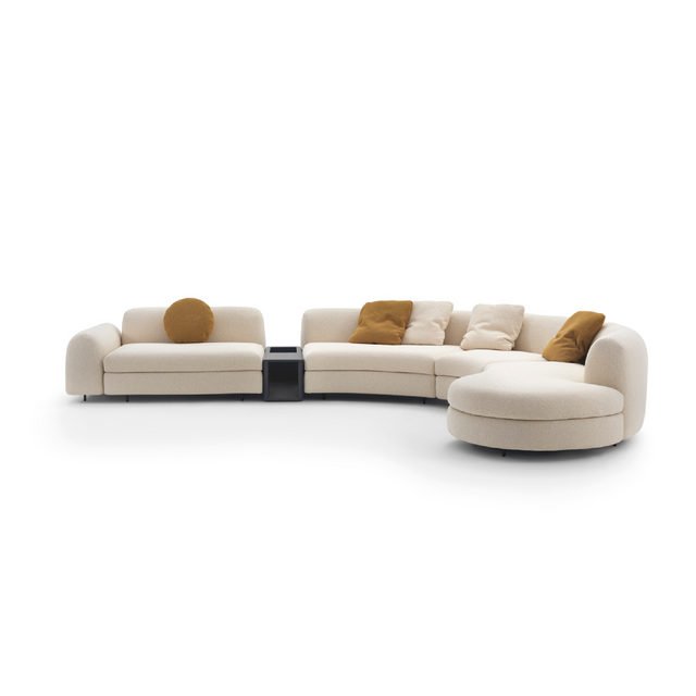 C-Shaped Armless Sofa With Table | Arflex Edo | Italianfurniture.com