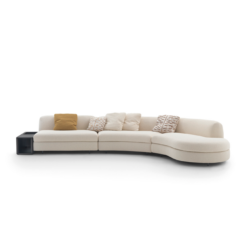 Single Armrest Curved Modular Sofa | Arflex Edo | Italianfurniture.com