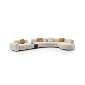 Curved Single Armrest Modular Sofa | Arflex Edo | Italianfurnture.com