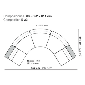 Arched Modular Sofa | Arflex Edo