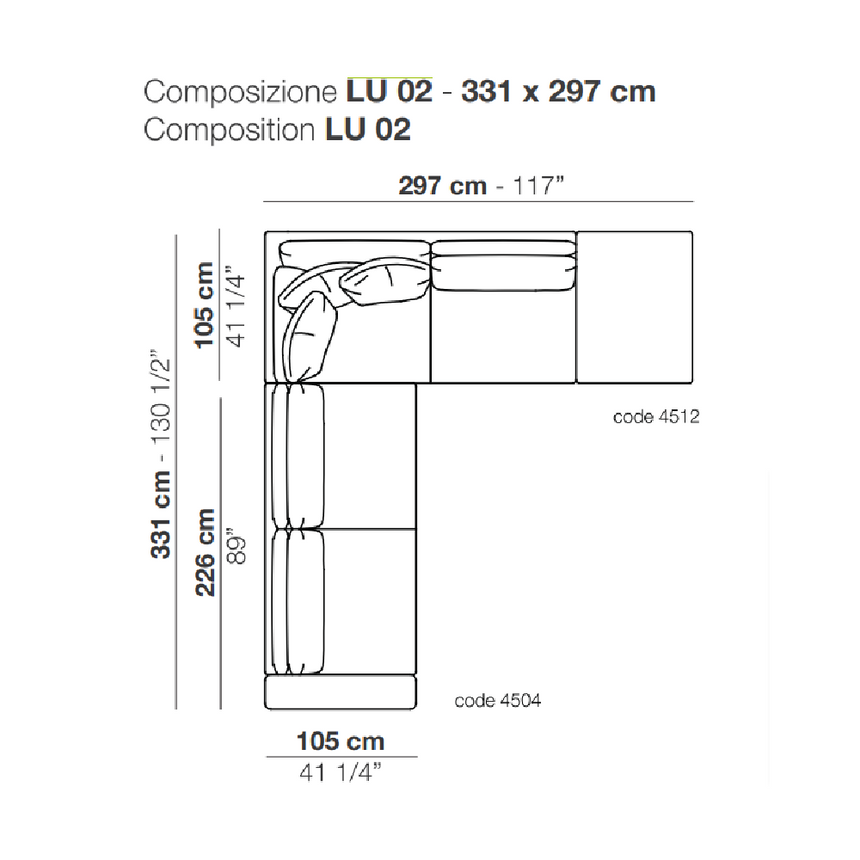 Modular Sofa with Corner Unit | Arflex Leenus | Italianfurniture.com