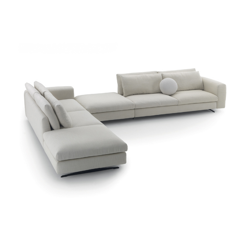 Modular L-Shaped Fabric Sofa | Arflex Leenus | Italianfurniture.com