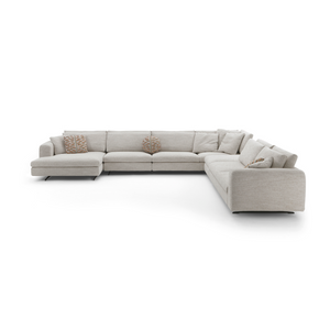 Upholstered Sofa with Chaise Longue | Arflex | Italianfurniture.com