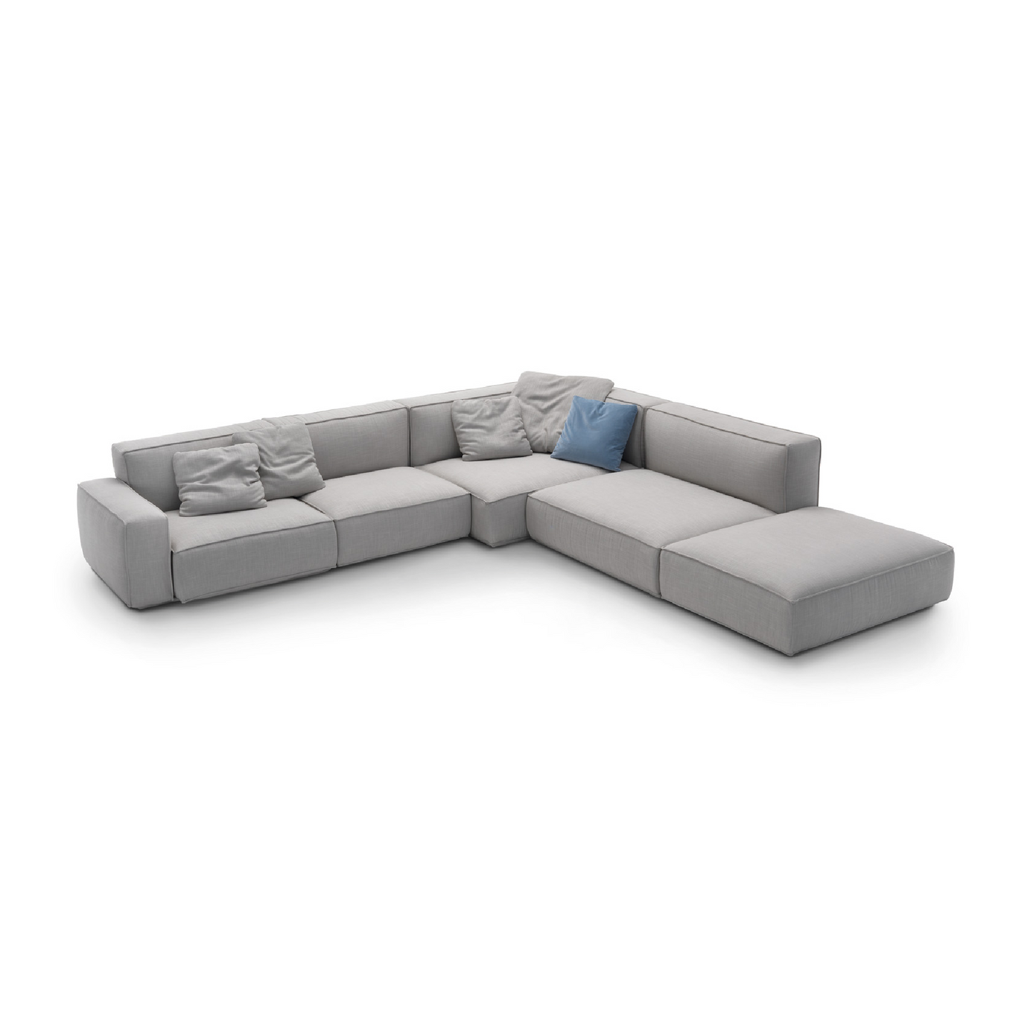 Piped Modular Sofa with Ottoman | Arflex | Italianfurniture.com