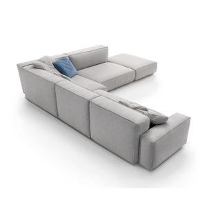 Piped Modular Sofa with Ottoman | Arflex | Italianfurniture.com