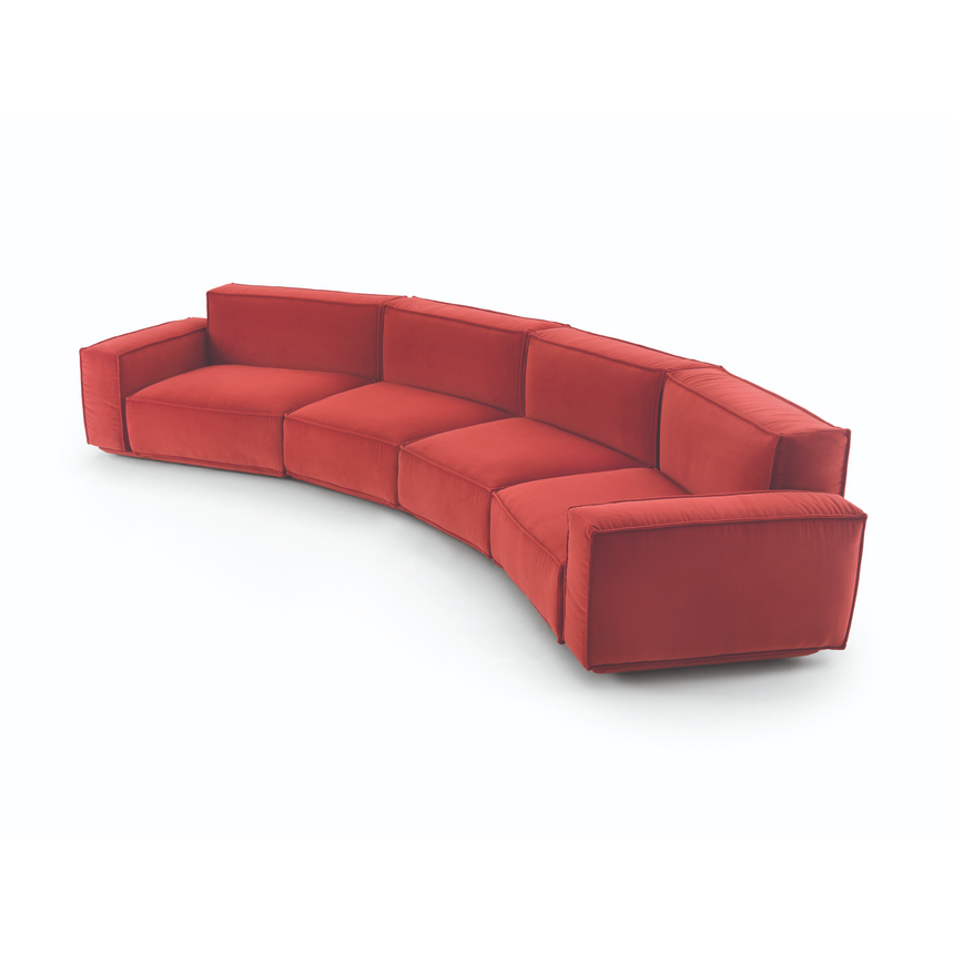 Piped Curve 4-Module Sofa | Arflex Marechiaro | Italianfurniture.com