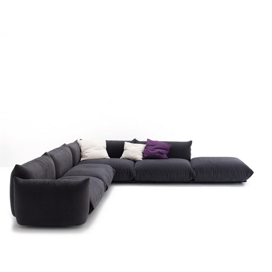 Pillow-Style Angled Modular Sofa | Arflex Marenco