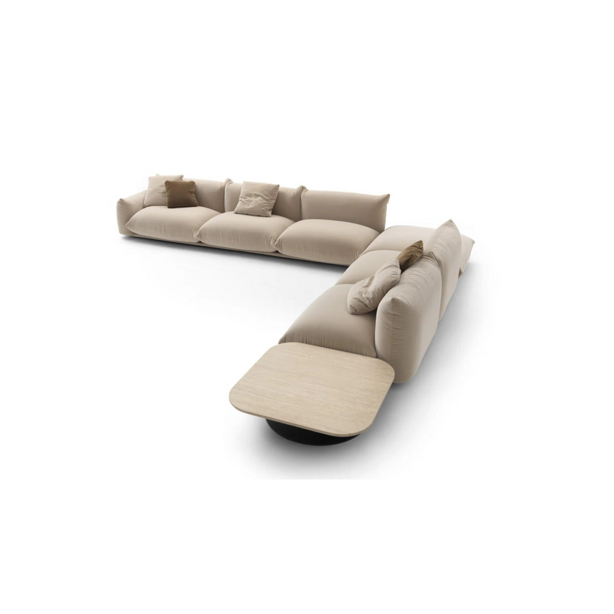 Pillow-Style Modular Sofa with Ottoman | Arflex Marenco