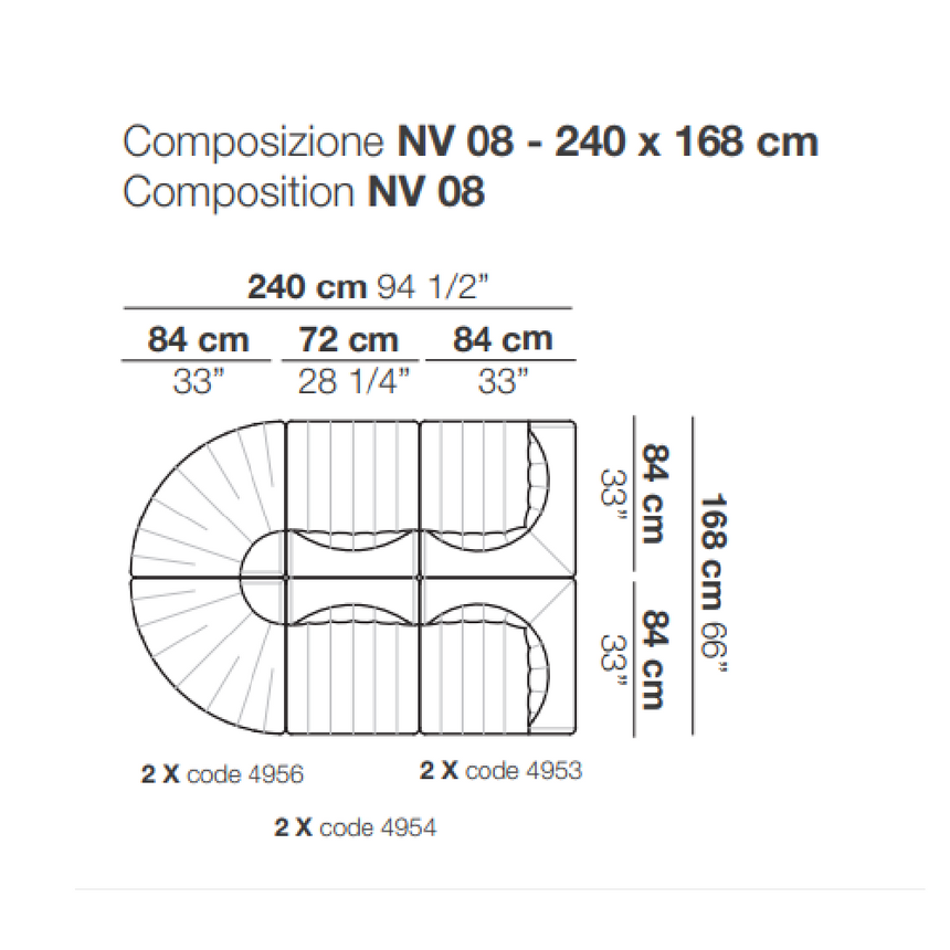 U-Shaped Modular Sofa | Arflex 9000