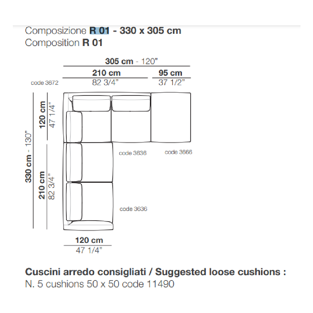 Angled Modular Sofa with Ottoman | Arflex | ItalianFurniture.com