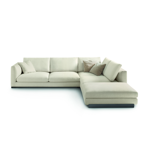 L-Shaped Sofa with Ottoman | Arflex Rendez-Vous | Italianfurniture.com