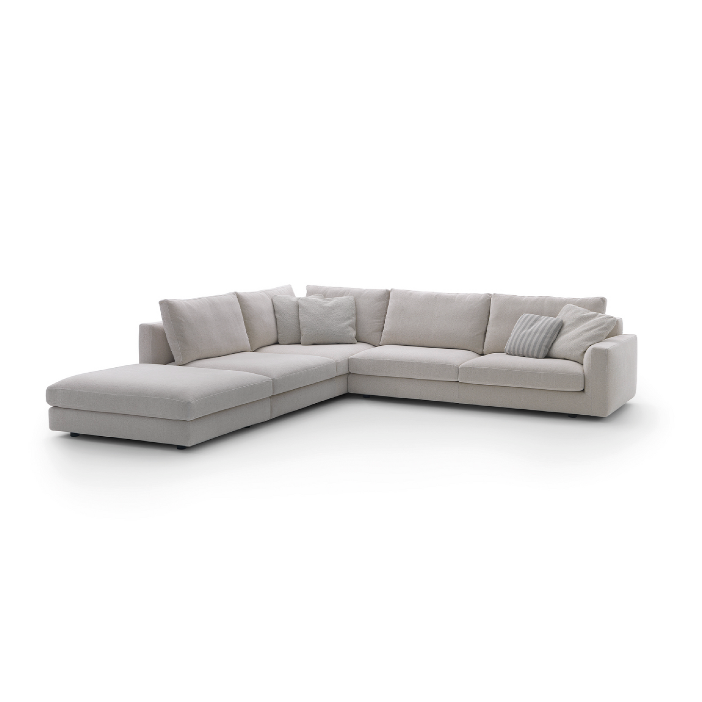 L-Shaped Modular Sofa with Ottoman | Arflex | Italianfurniture.com