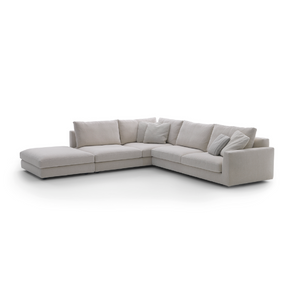 L-Shaped Modular Sofa with Ottoman | Arflex | Italianfurniture.com