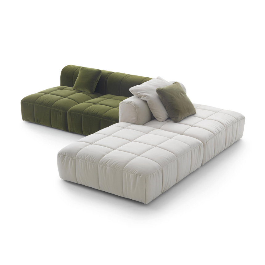 Channeled L-Shaped 4-Module Sofa | Arflex Strips