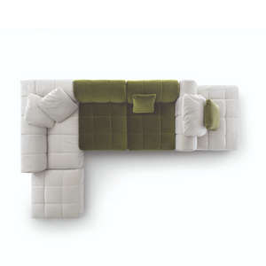 Channeled L-Shaped 5-Module Sofa | Arflex Strips | Italianfurniture.com