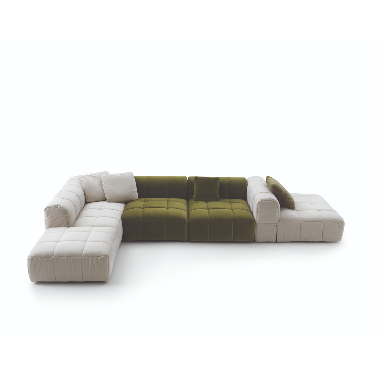 Channeled L-Shaped 5-Module Sofa | Arflex Strips | Italianfurniture.com