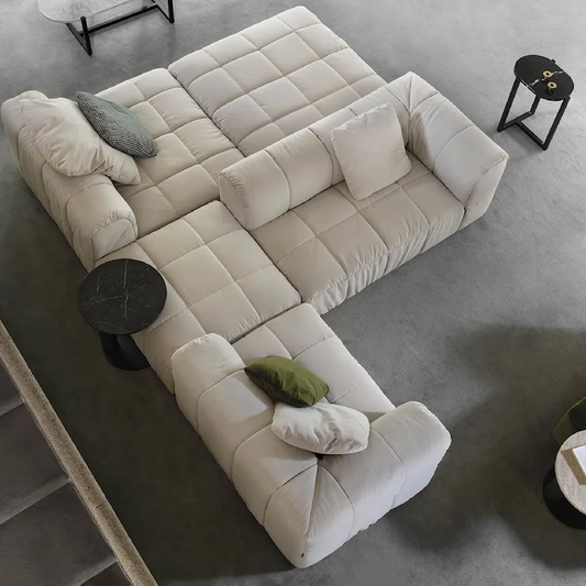 Channeled Modular Sofa with Ottoman | Arflex Strips | italianfurniture.com