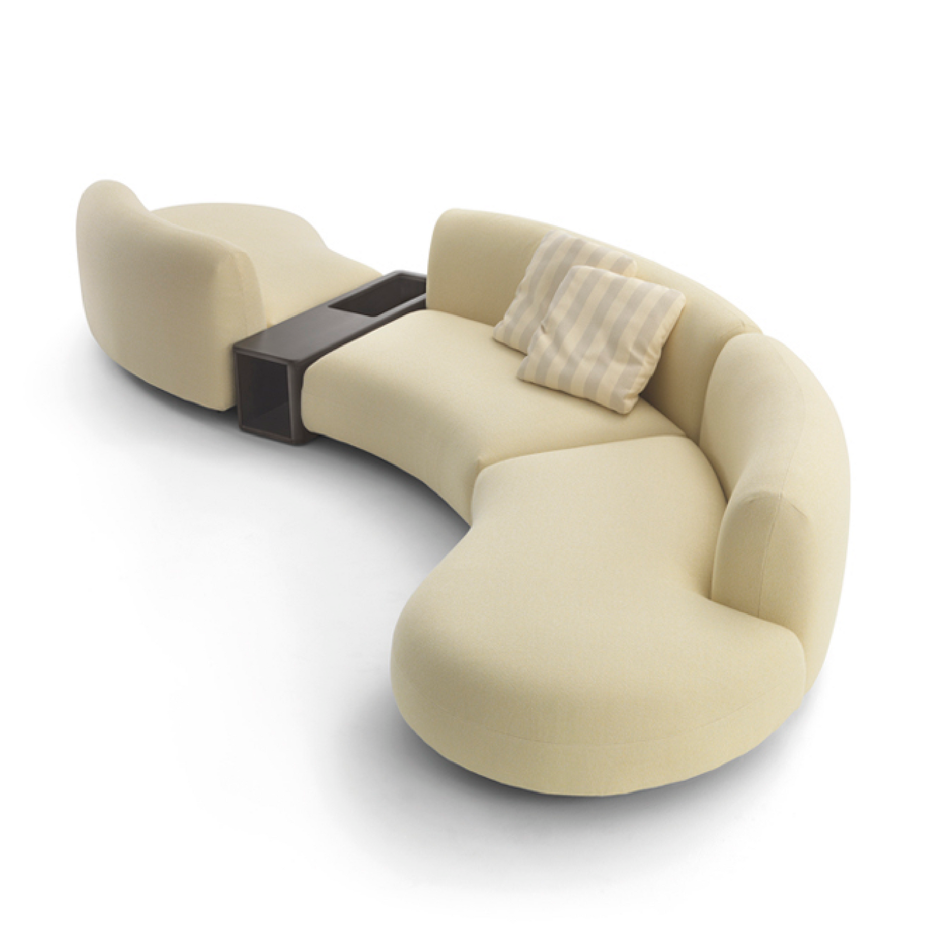 Serpentine Modular Sofa with Table | Arflex Tokio | Italianfurniture.com