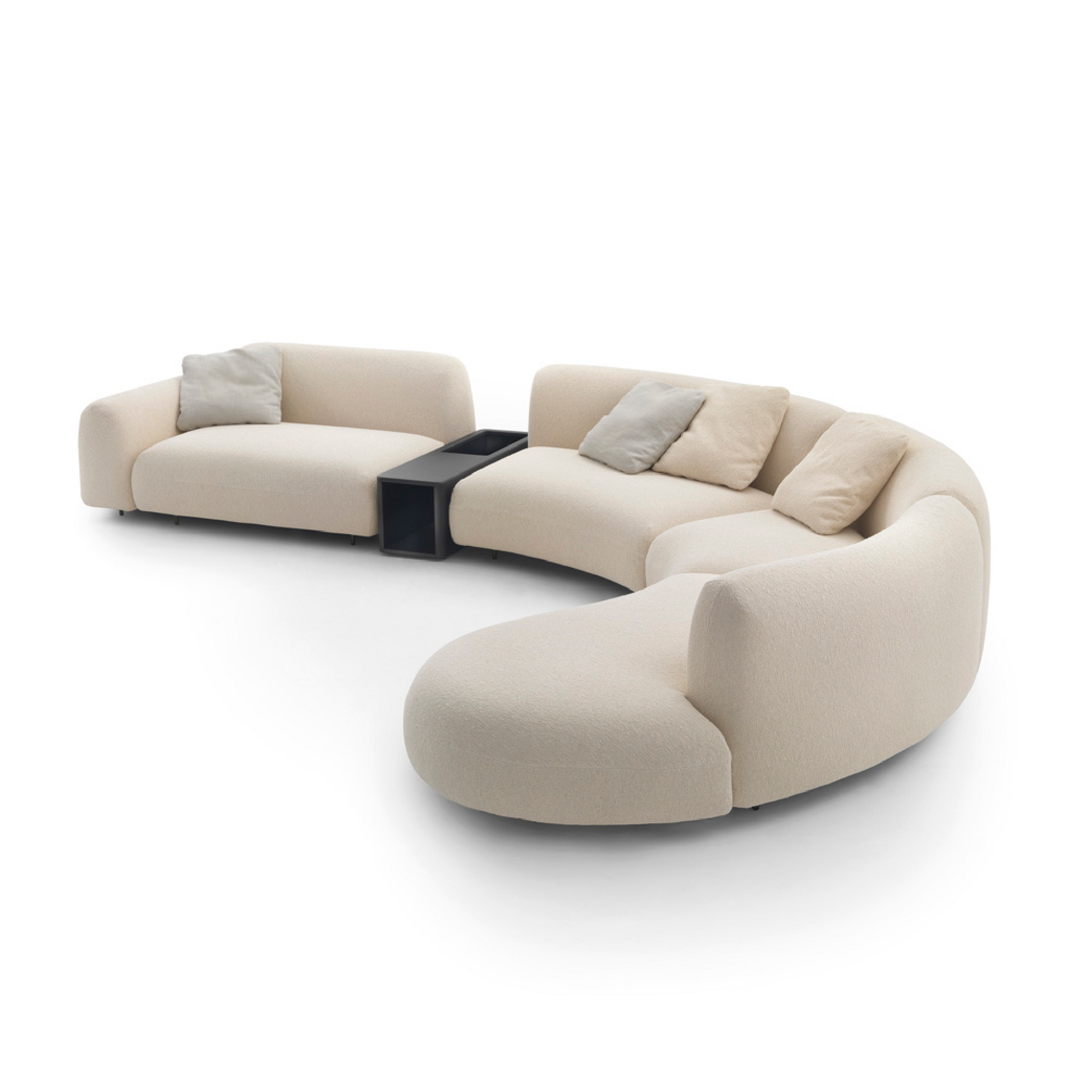 Modular J-Shaped Sofa with Table | Arflex Tokio | Italianfurniture.com