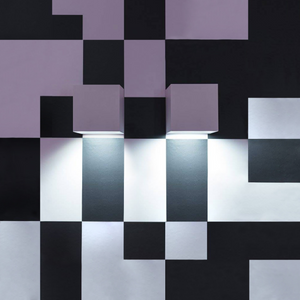 Matte White Cube Wall Lamp | Artemide Aede | Italianfurniture.com