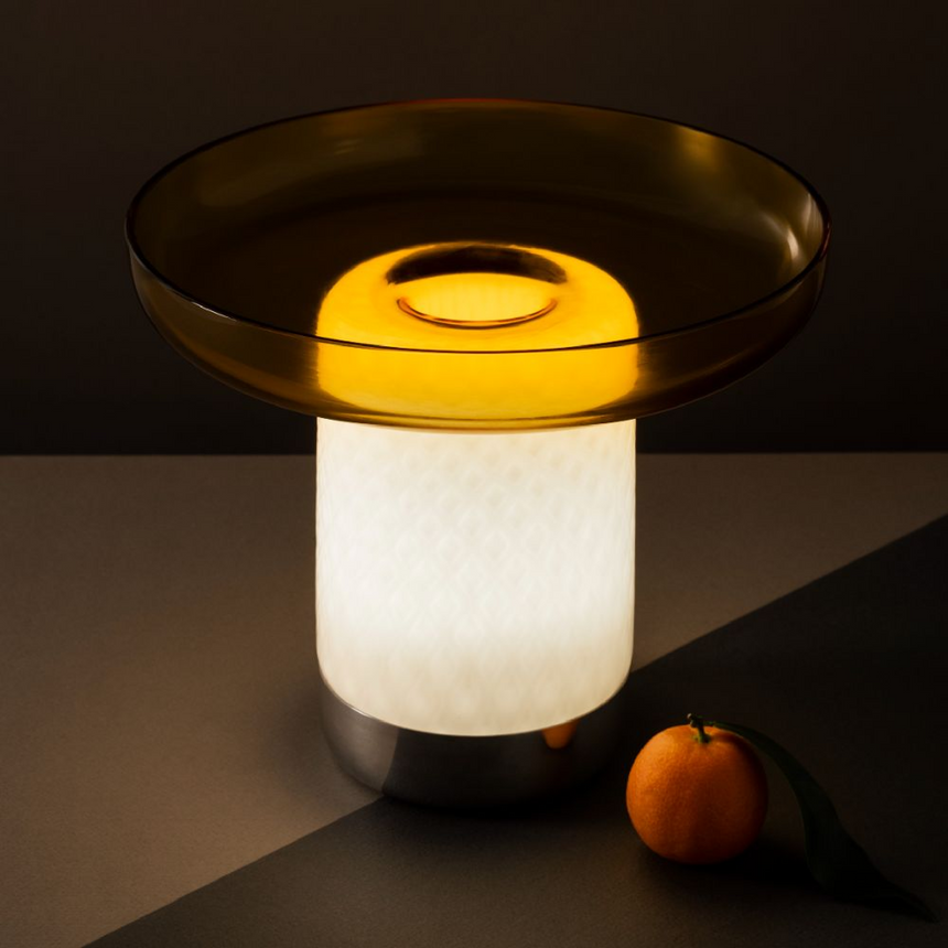 Venetian Glass Plate Table Lamp | Artemide Bonta | Italianfurniture.com